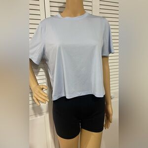 lululemon athletica Light Blue Short Sleeve Tee